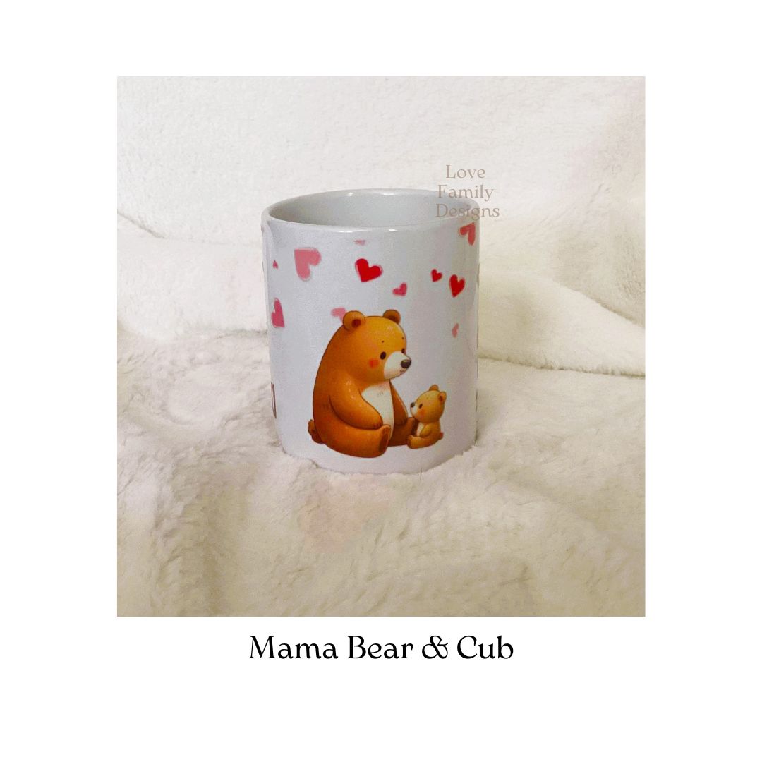 New Parents Mama Bear & Papa Bear Mug Set