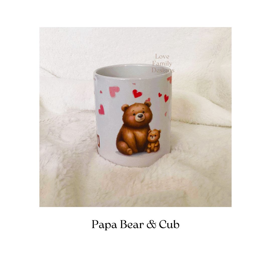 New Parents Mama Bear & Papa Bear Mug Set