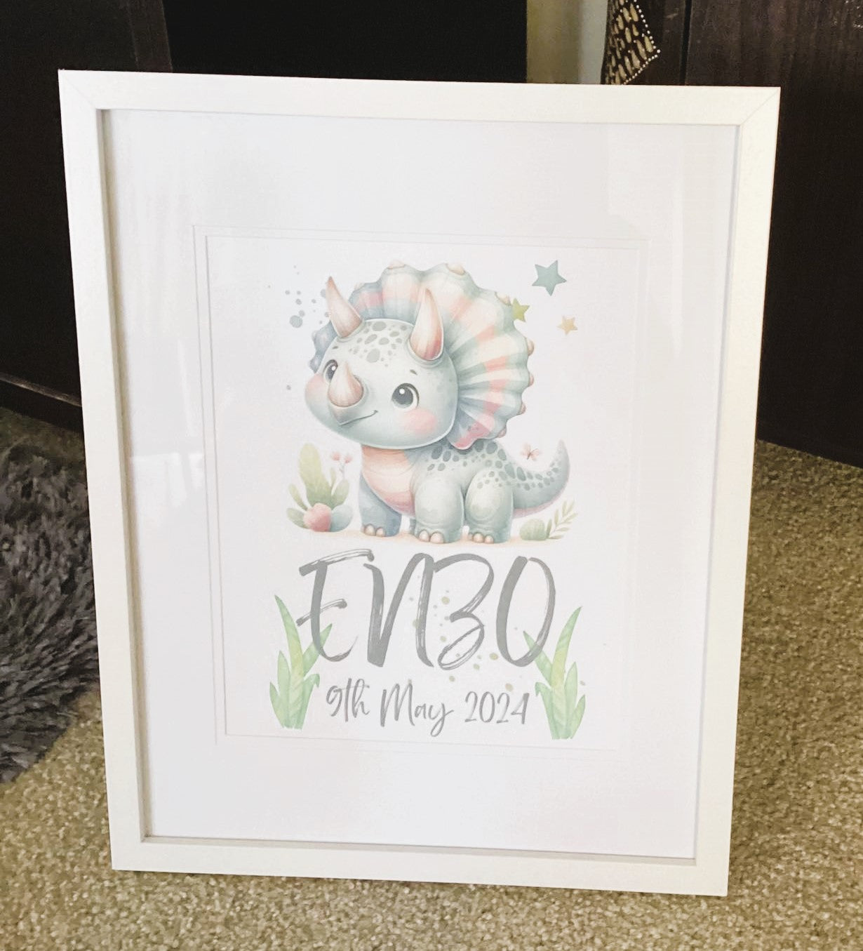 Dino Milestones Cards and Framed A4 Pers...