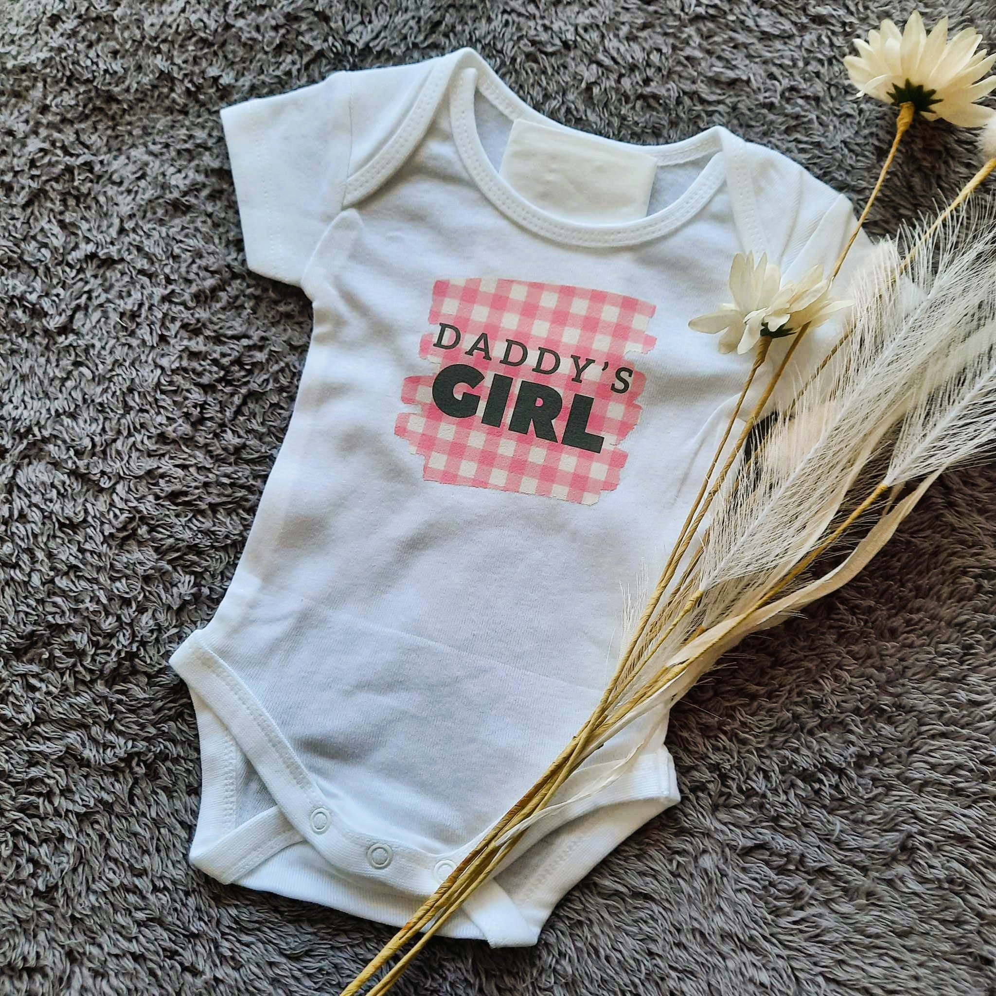 Gingham Daddy's or Mummy's Girl Onesie