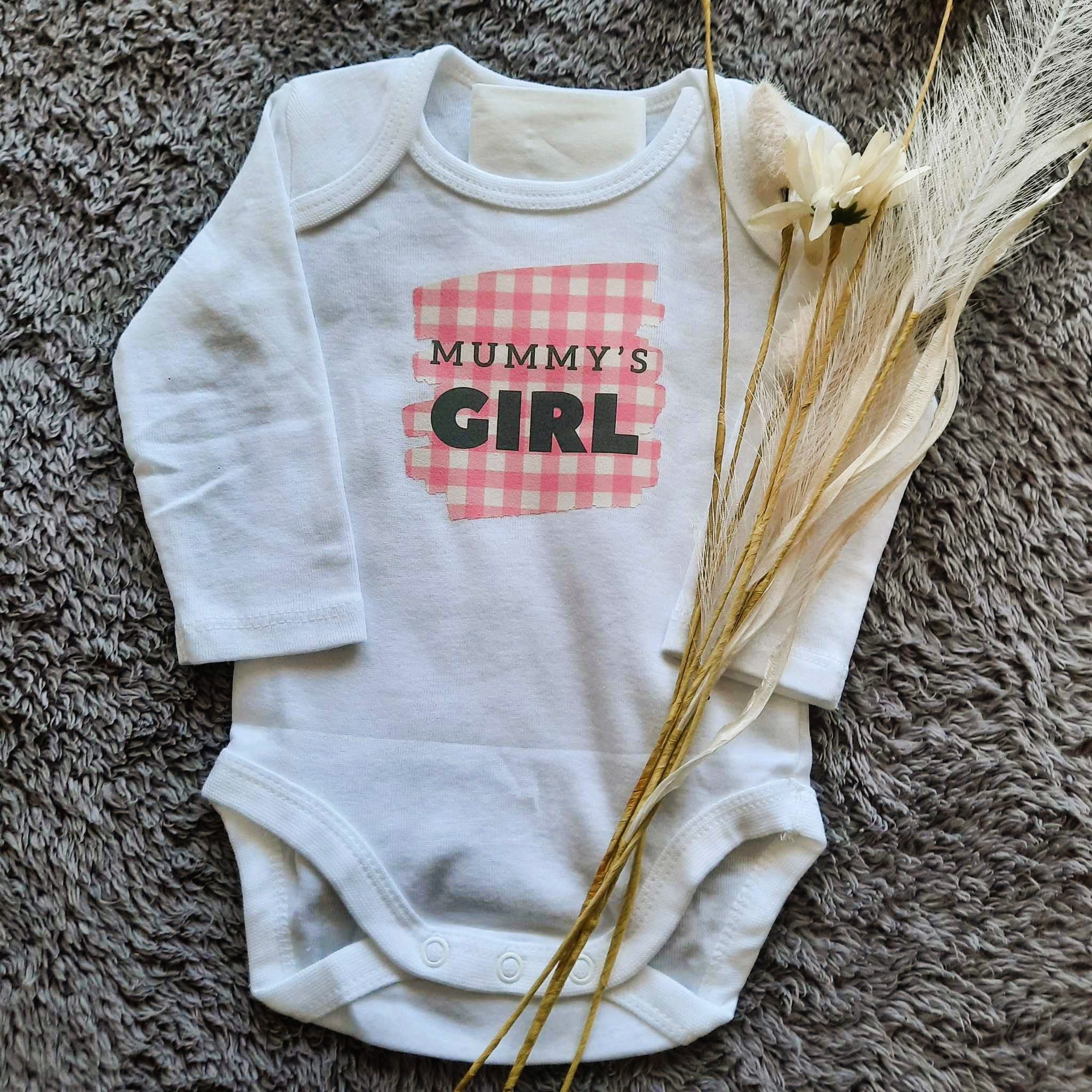Gingham Daddy's or Mummy's Girl Onesie