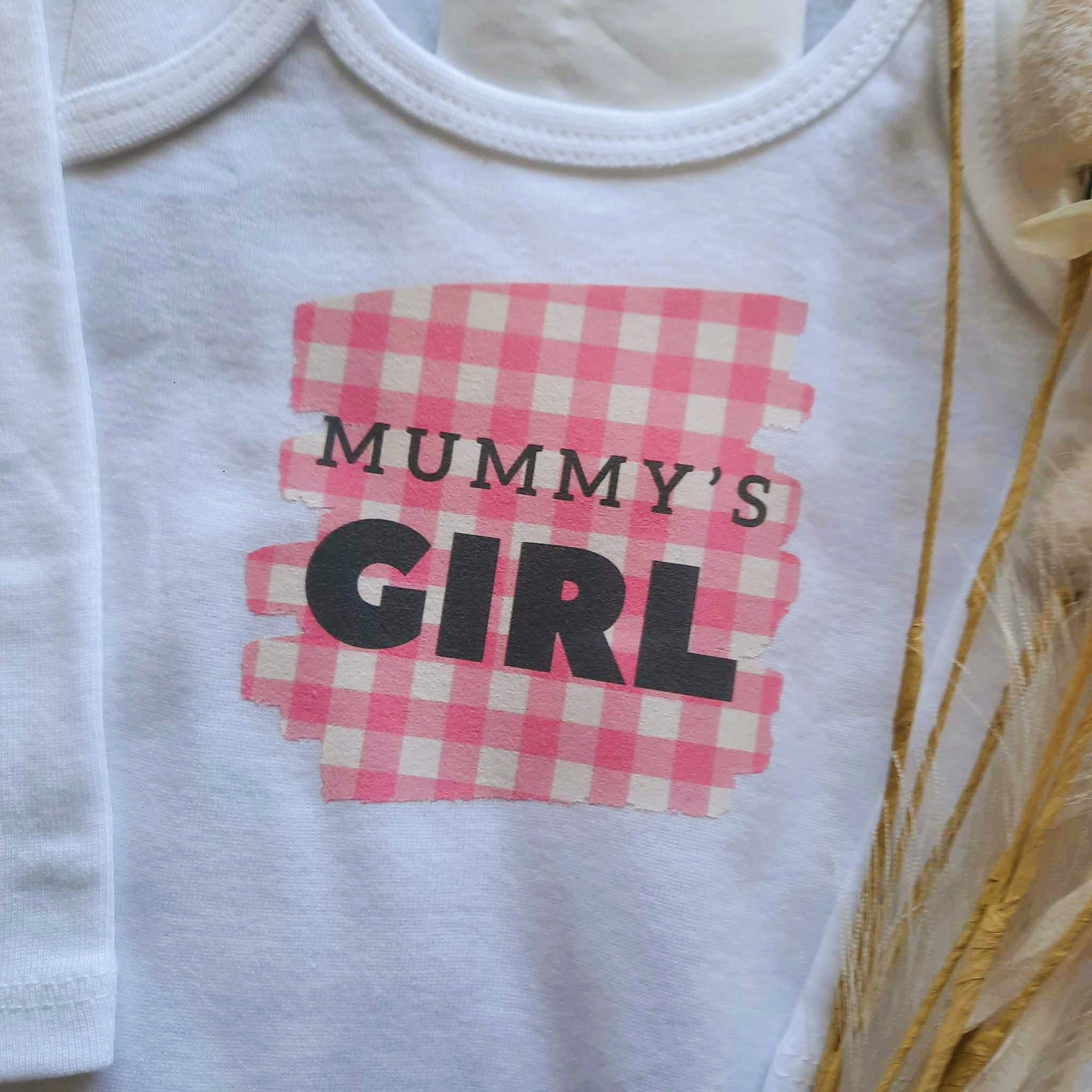Gingham Daddy's or Mummy's Girl Onesie