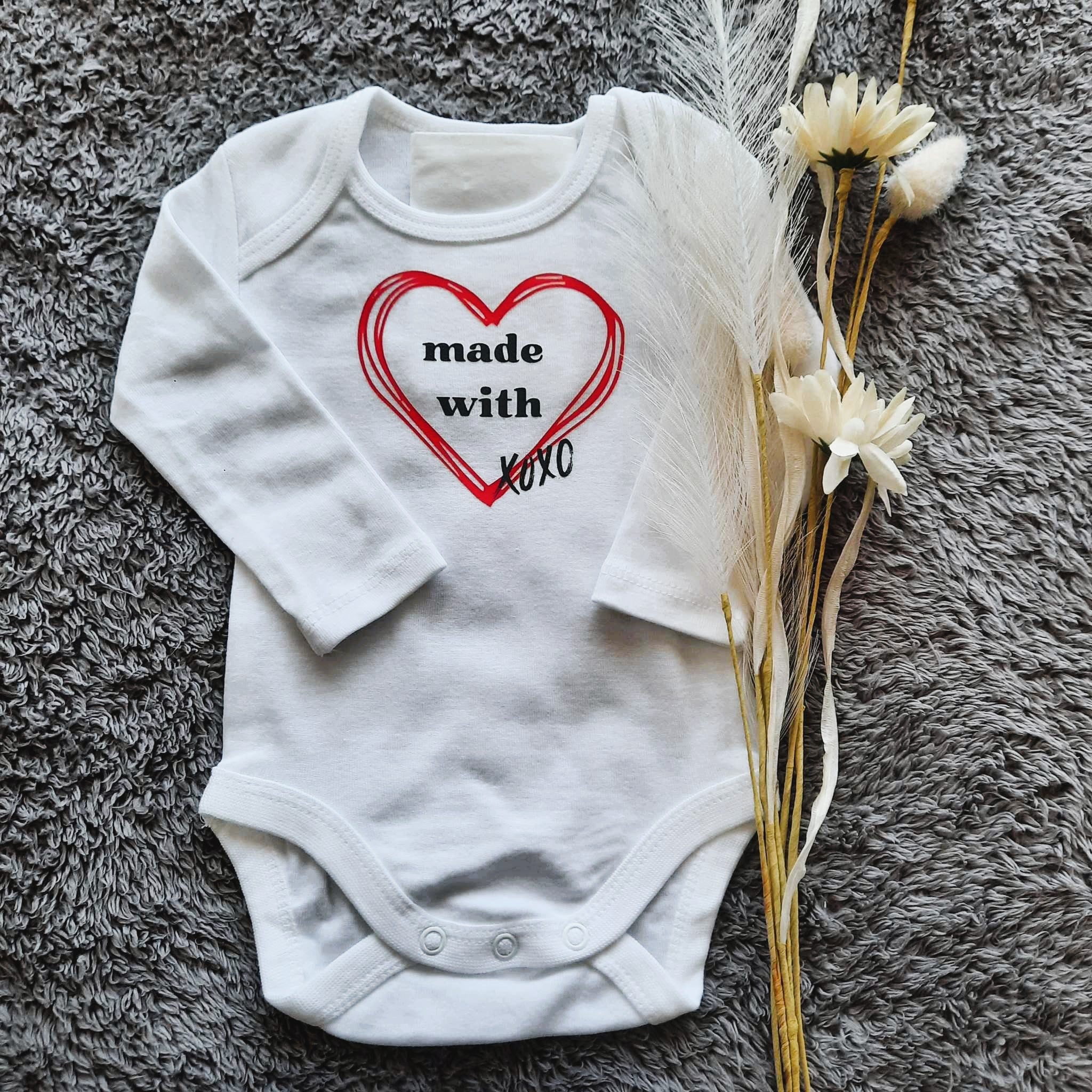 Made with Love xoxo Onesie