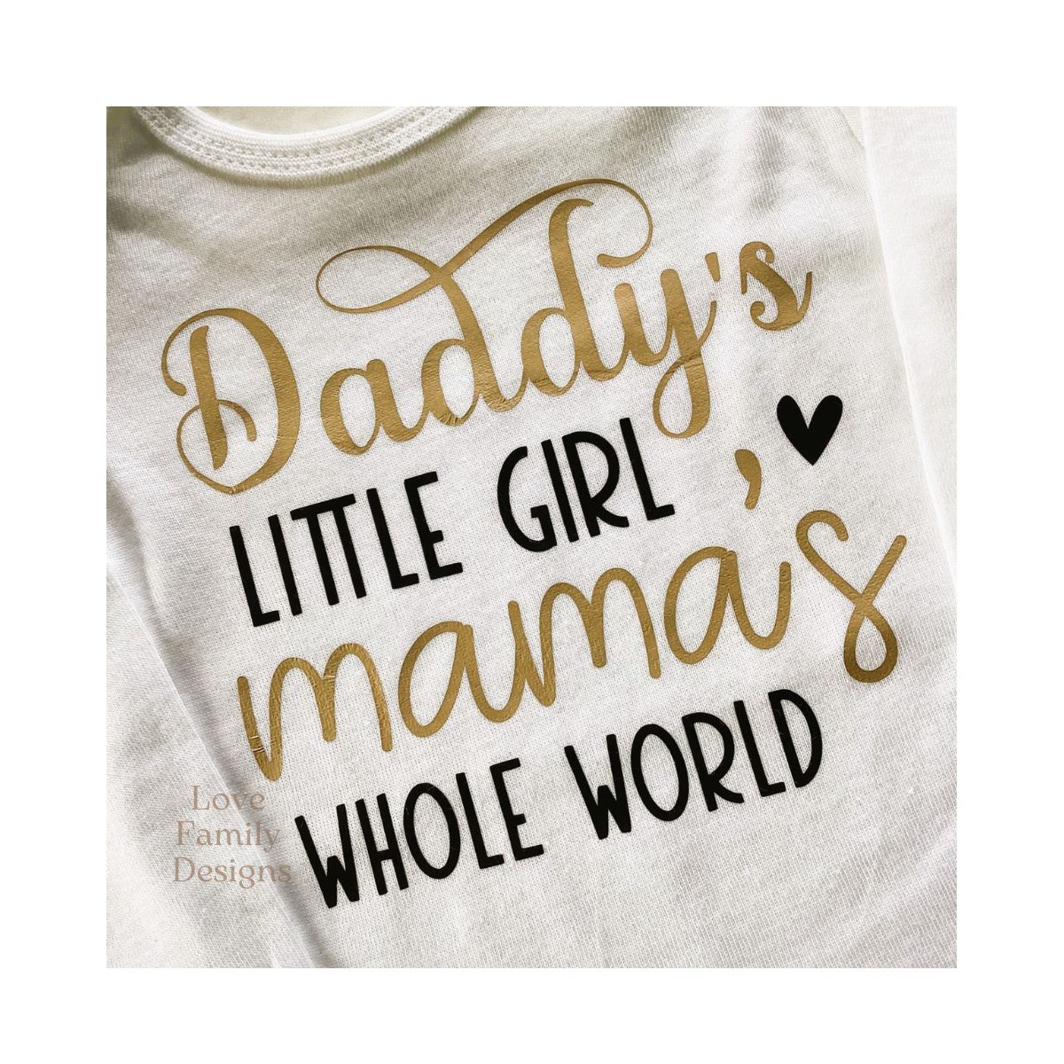 Baby Onesie Daddy's Little Girl Mama's Whole World