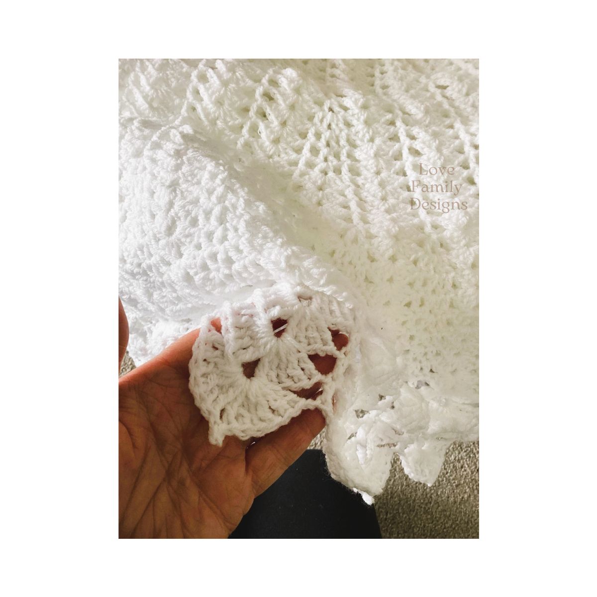 Handmade Crochet Circular Shawl Baby Keepsake or Bundle it up with Personalised Acrylic Milestones