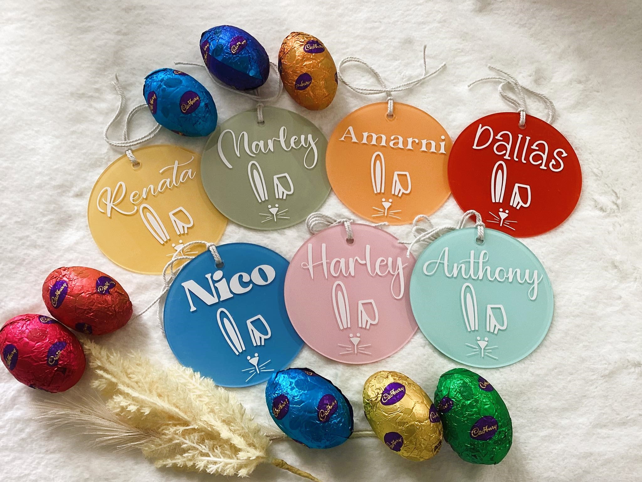 Easter Hamper Acrylic Named Tags