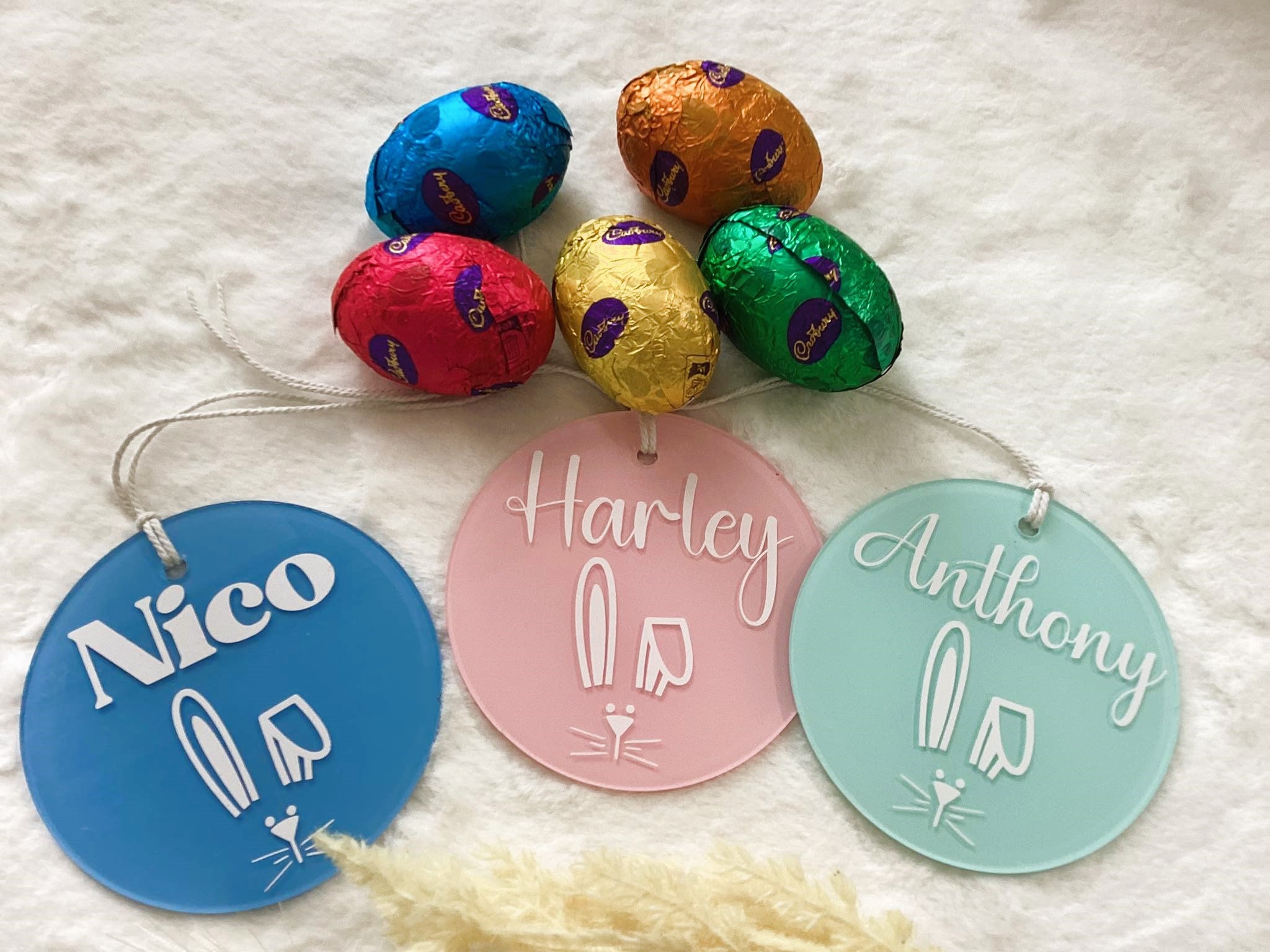 Easter Hamper Acrylic Named Tags