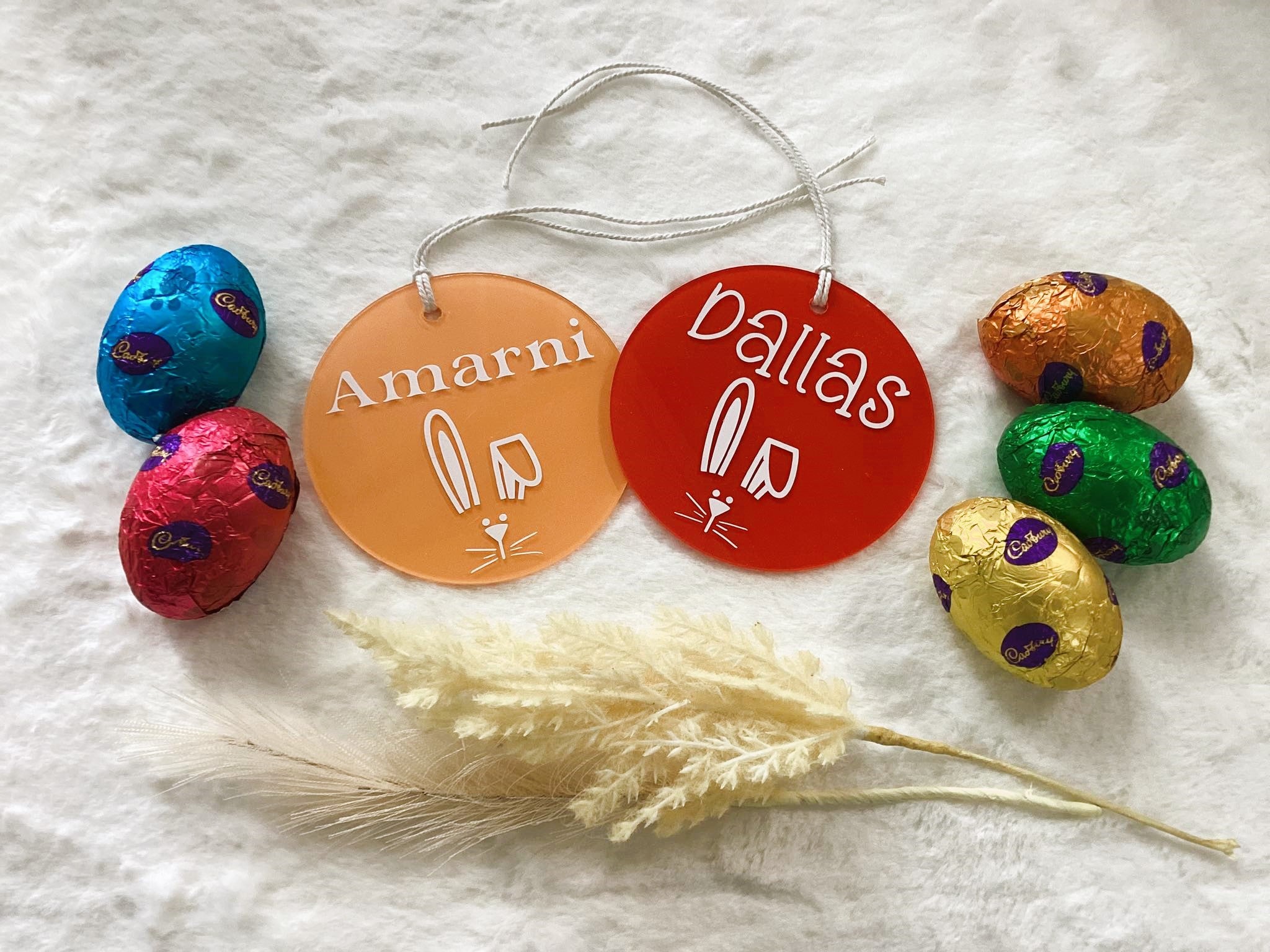 Easter Hamper Acrylic Named Tags