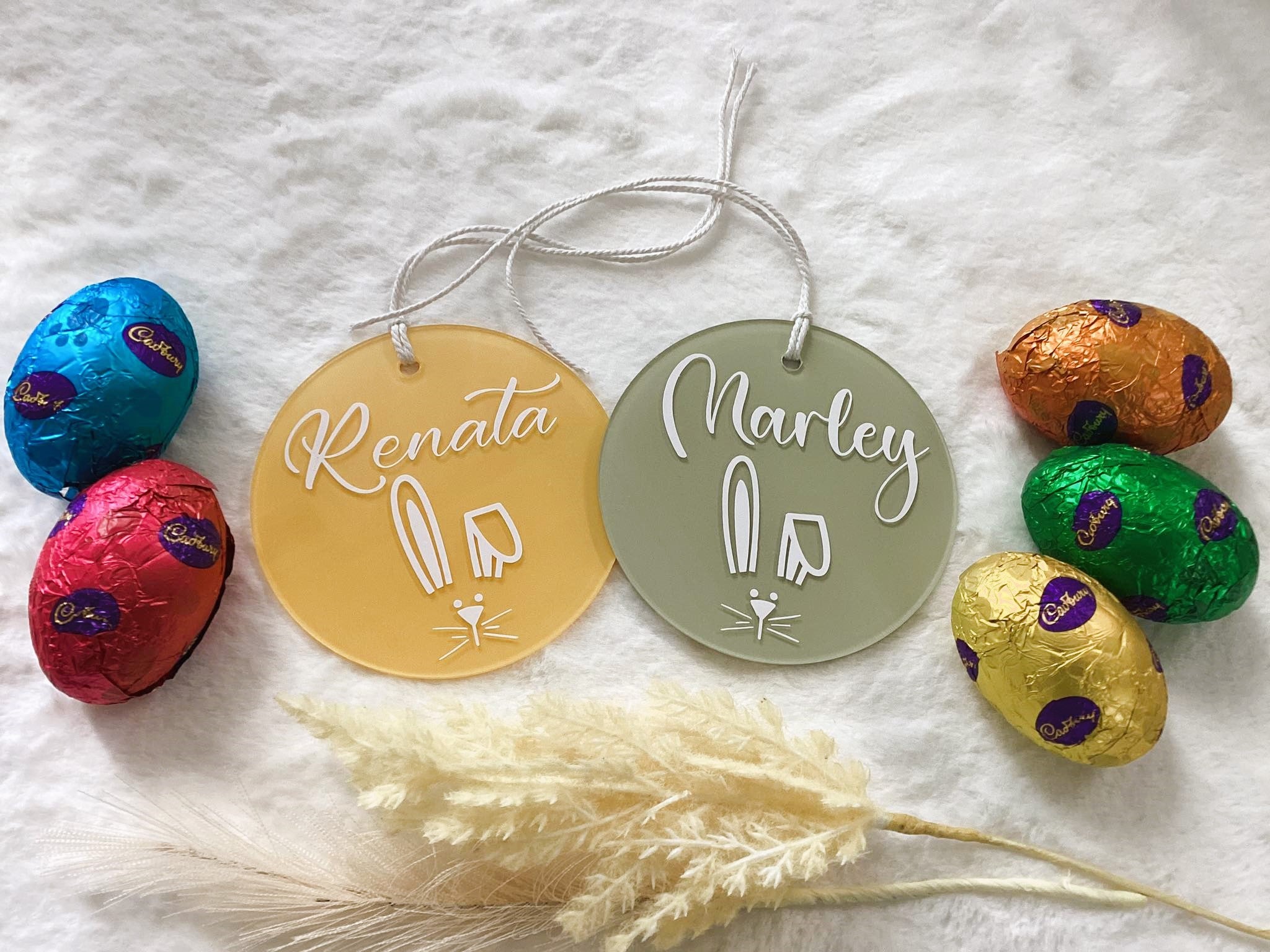 Easter Hamper Acrylic Named Tags