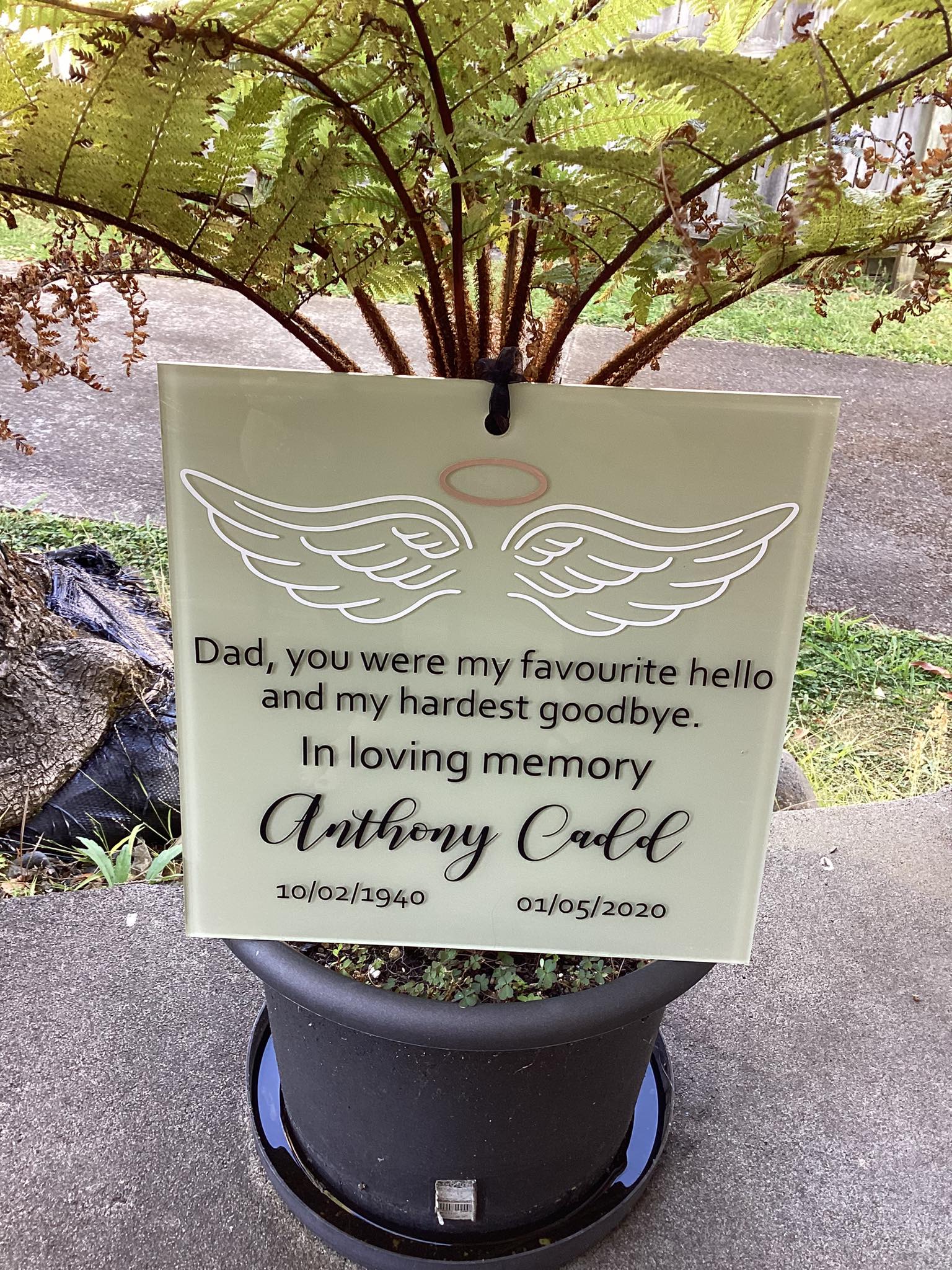 Memorial Acrylic Sign for your Passed Lo...