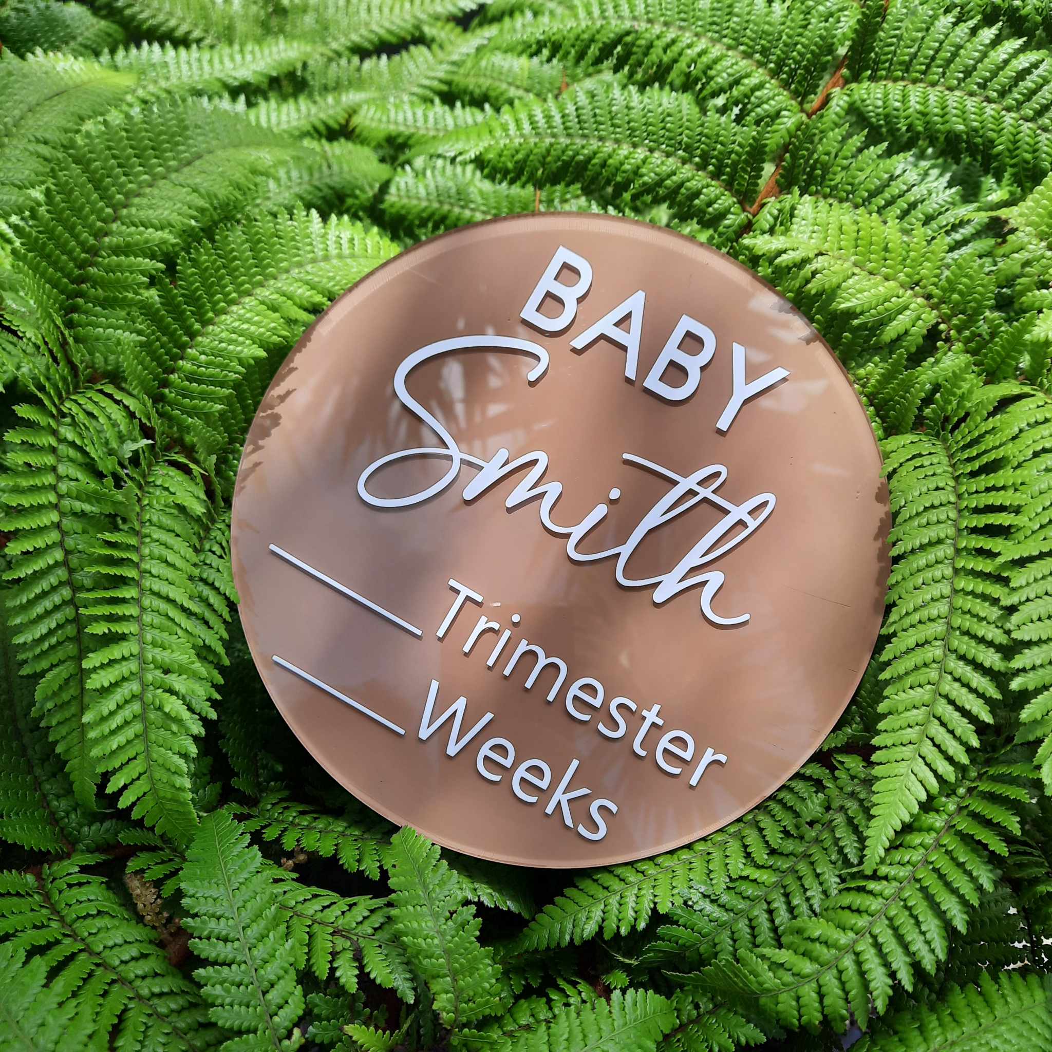 Pregnancy Trimester and Weeks Acrylic Si...