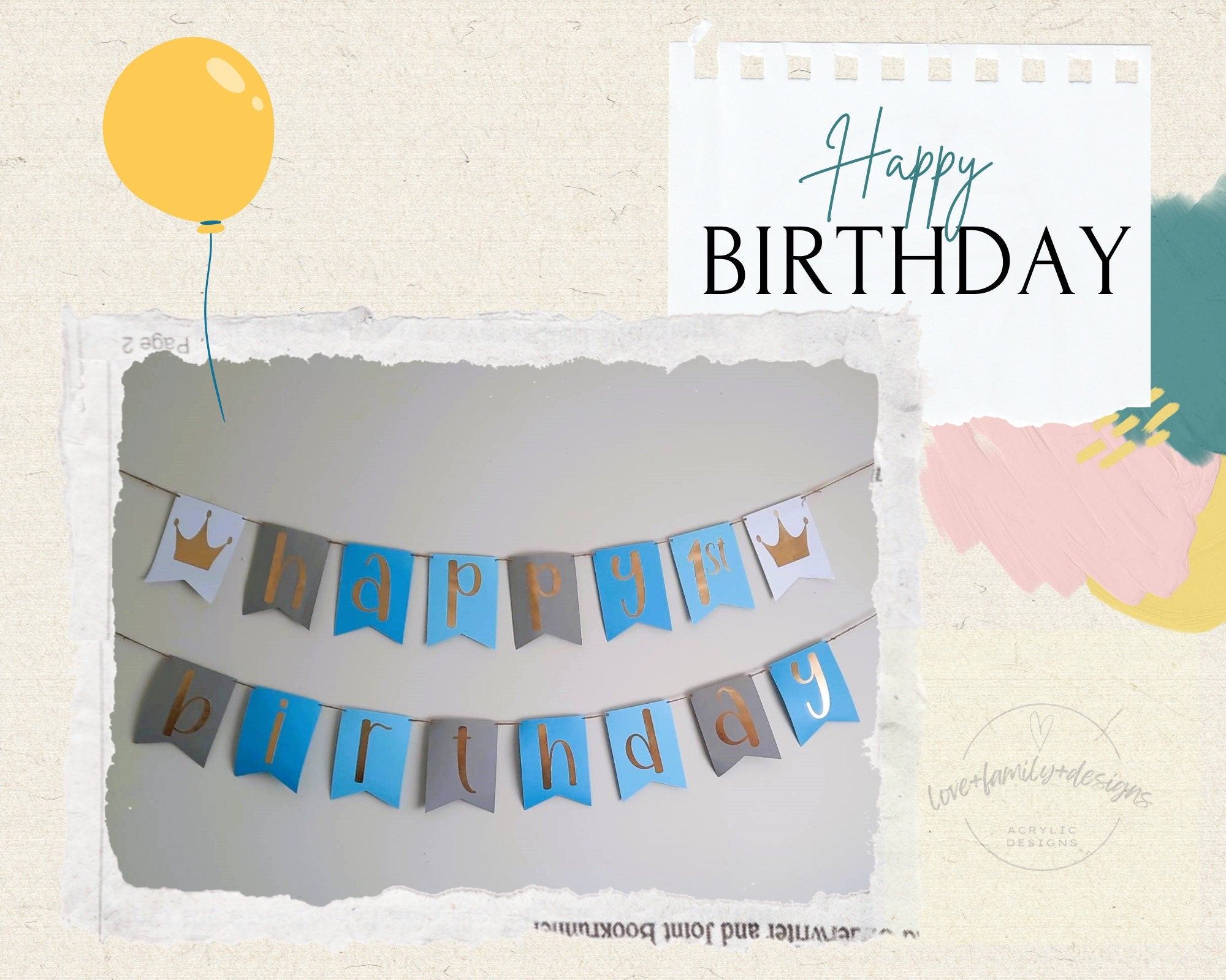 Little Prince Birthday Party Banner