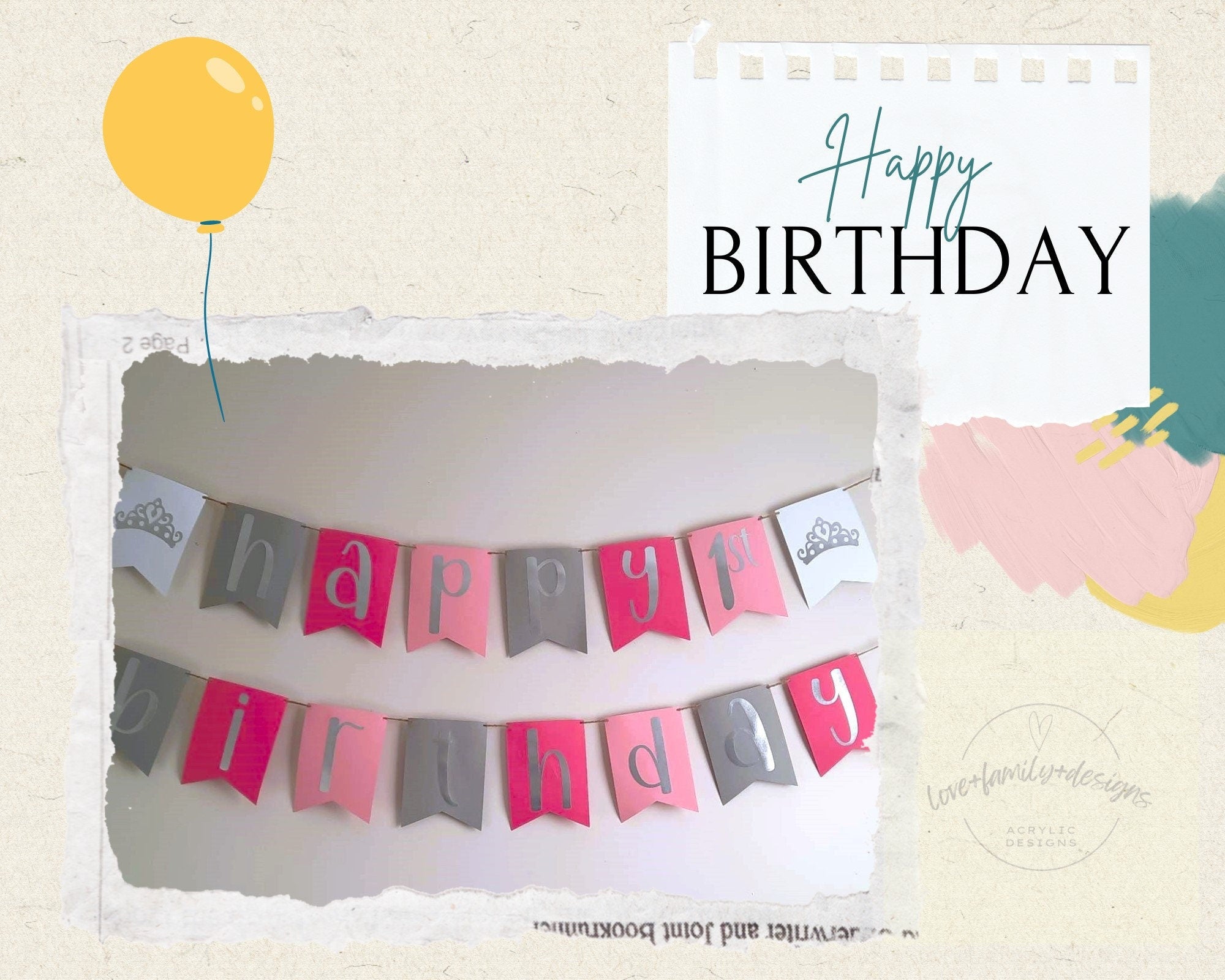 Little Princess Birthday Party Banner